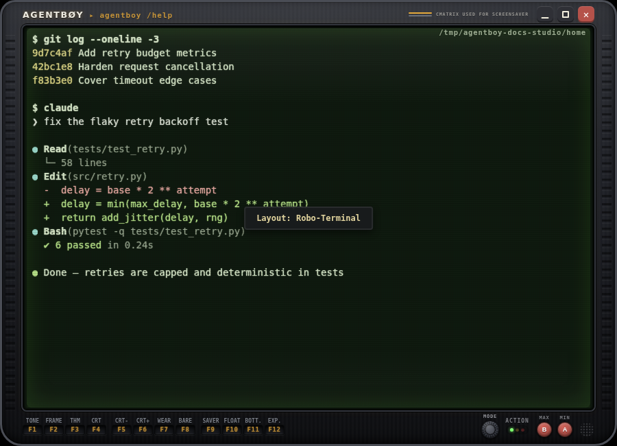 Robo-Terminal shell, Phosphor livery